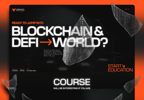 Web Design Package Example: Landing Page | Blockchain & DeFi Education