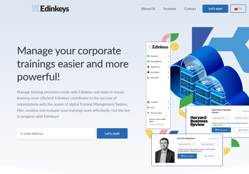 Web Design Package Example: Edinkeys Learning Management Systems