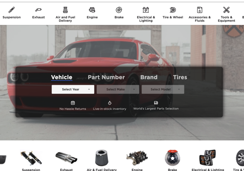 Web Design Package Example: Car Auction Website