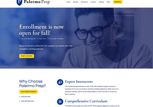 Advertising Package Example: Online Tutoring Microsite