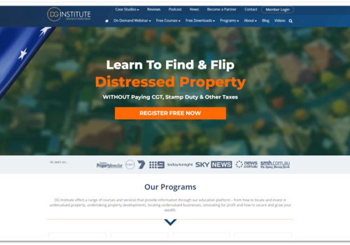 UX/UI Design Package Example: Real Estate Online Training