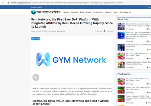 Advertising Package Example: Provision of marketing services for GYM NETWORK