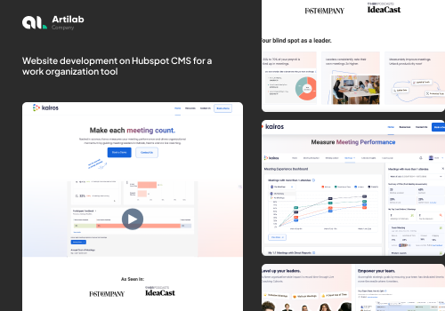 Web Development Package Example: Website development on Hubspot CMS