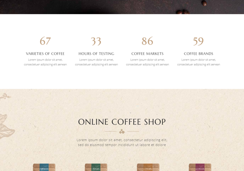 Web Design Package Example: Coffee Factory