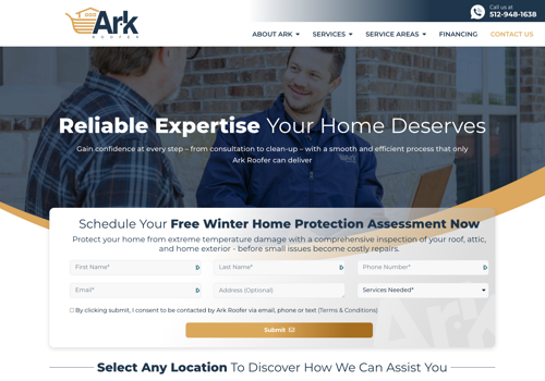 Web Design Package Example: Custom Home Services Website