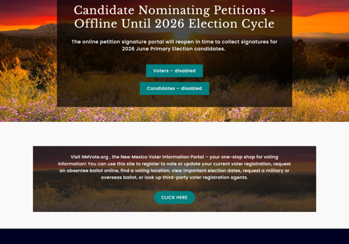 Web Development Package Example: Secretary of State of New Mexico