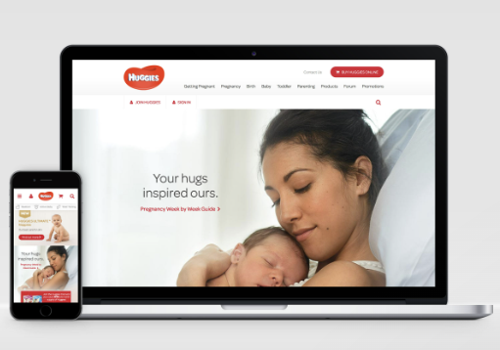 UX/UI Design Package Example: Huggies