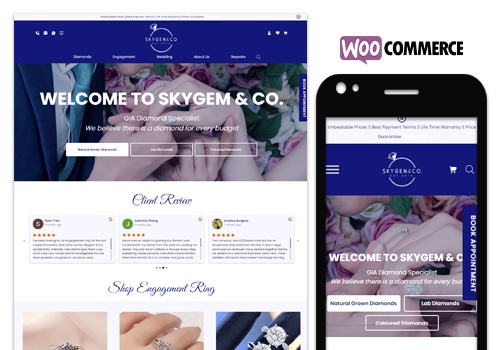 E-Commerce Development Package Example: SkyGem Australia- Woocommerce