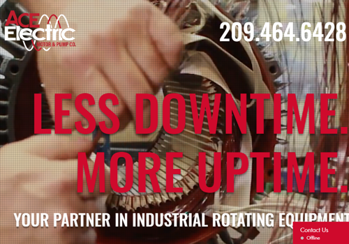 Web Design Package Example: Ace Electric Motor Website Design using Modern Bootstrap & HTML/CSS