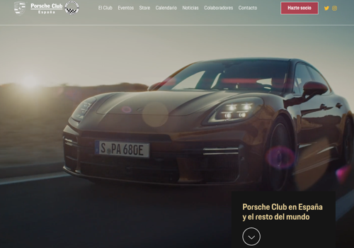 Web Design Package Example: Porsche Club Spain