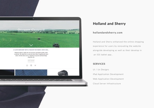 E-Commerce Development Package Example: Holland & Sherry