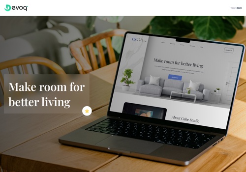 Web Design Package Example: Cube studio-Interior furniture website Case study