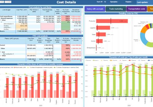 BI & Big Data Consulting & SI Package Example: Cost of Good Sold Analytics