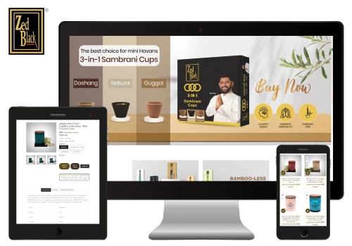 E-Commerce Development Package Example: Shopify Store Design for ZedBlack Agarbatti stick