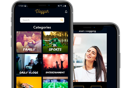 Mobile App Development Package Example: Vloggah: Instant Vlogger – the ultimate app for vlogging.
