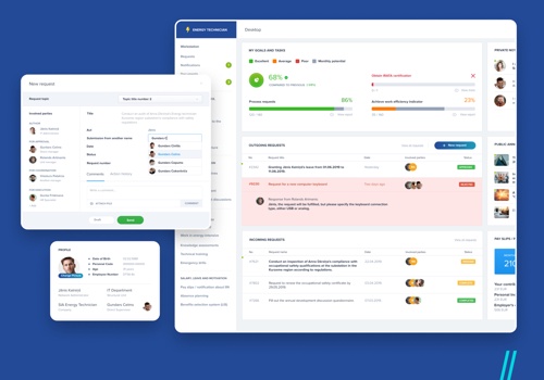 Web Design Package Example: Energy Technician  - Intranet development