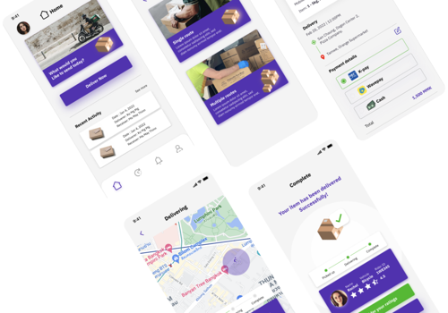 Mobile App Development Package Example: QuackQuack Delivery application