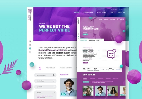 Web Design Package Example: Excellent Talent, Web Design and Development