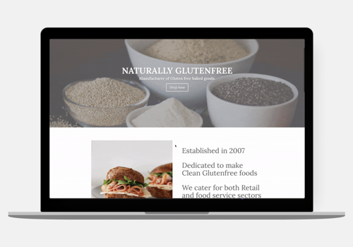 Web Development Package Example: Naturally Gluten-Free