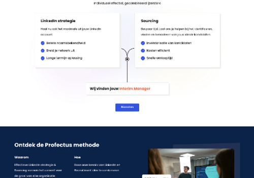 Web Design Package Example: Professional website for start up in recruitment