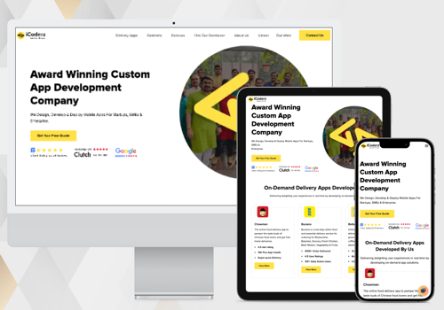 Web Design Package Example: iCoderz Solutions