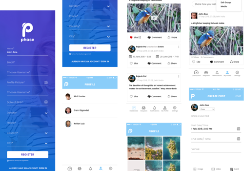 Mobile App Development Package Example: Social Media App