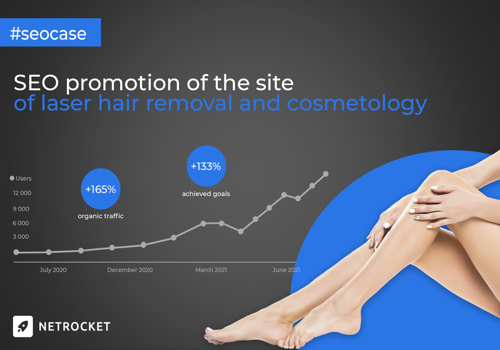 Search Engine Optimization Package Example: Increase organic traffic by 165% per year