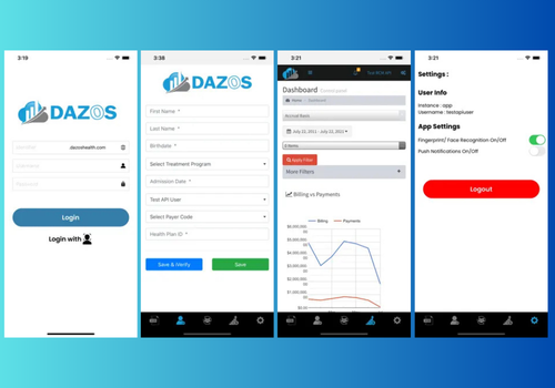 Mobile App Development Package Example: Dazos