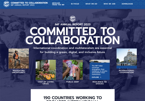 Web Design Package Example: International Monetary Fund, Annual Report