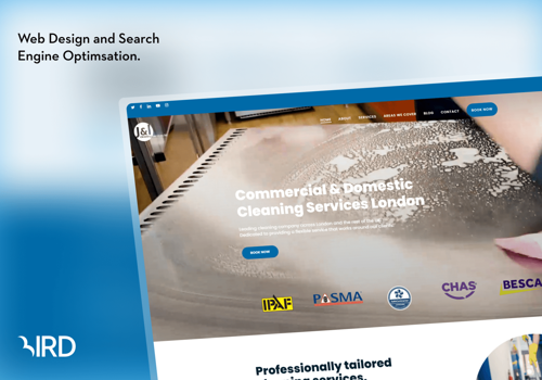 Search Engine Optimization Package Example: J&I Cleaning - Website & SEO