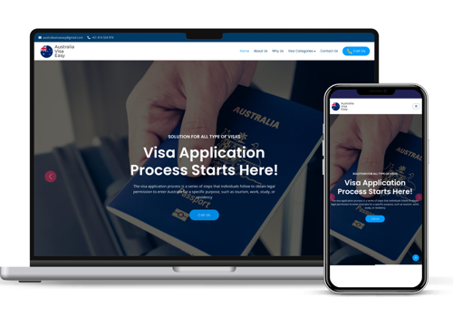Web Design Package Example: Visa Consultant