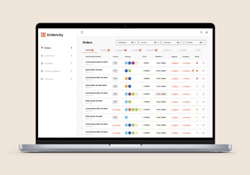 UX/UI Design Package Example: Evidencity - Admin & Agent dashboard design