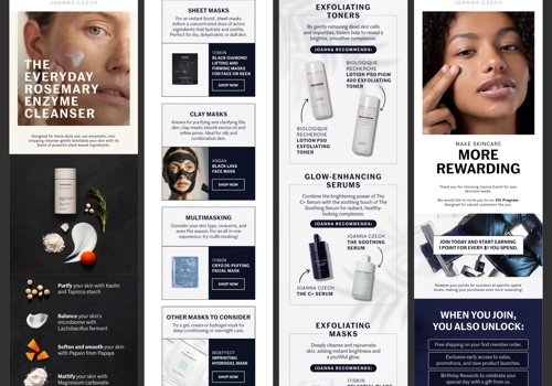 Email Marketing Package Example: Email Design: Beauty & Skincare Brand