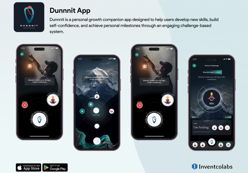 Mobile App Development Package Example: Dunnnit - Personal Growth Companion App