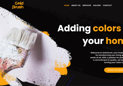 Web Design Package Example: Gold Brush - Website and logo design