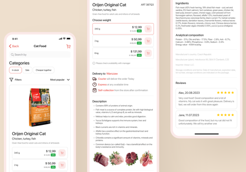 Web Development Package Example: Online pet supply store