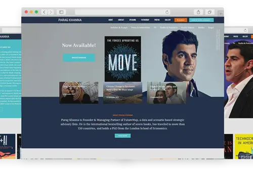 Web Design Package Example: Parag Khanna Website Redesign