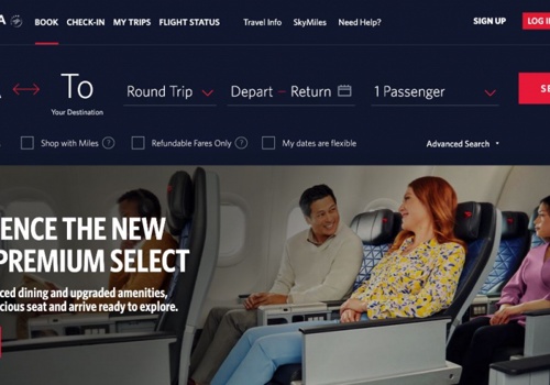 Web Design Package Example: Delta JourneyOS Travel UX