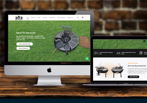 Web Design Package Example: Bakgat Boma’s Custom E-Commerce Site by New Perspe