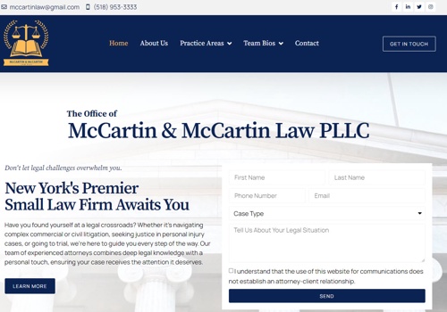 Web Design Package Example: New York-Based Law Firm Website