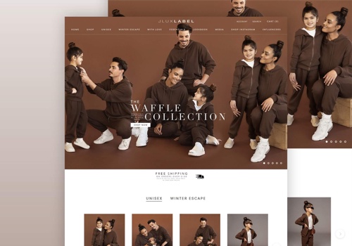 E-Commerce Development Package Example: Jluxlabel