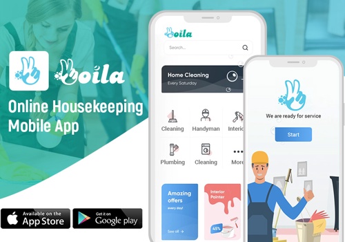 Mobile App Development Package Example: Voila - Online Housekeeping Mobile App