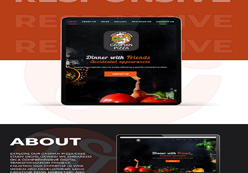 Web Design Package Example: Caspian Pizza