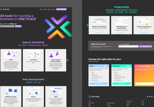 UX/UI Design Package Example: Website Development for Svit.One Platform Partner