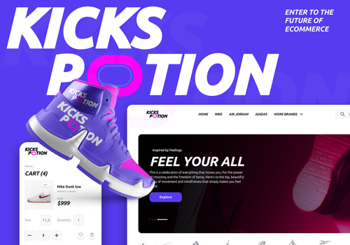 Web Design Package Example: Sneakers Store | eCommerce Design Development