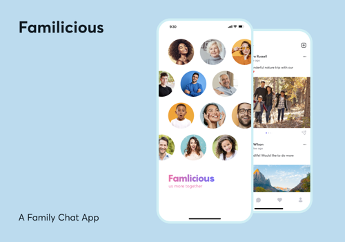 Mobile App Development Package Example: Familicious – a family messenger application