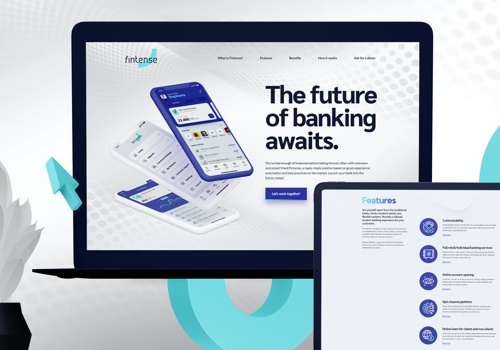 Web Design Package Example: Fintense, Web Design