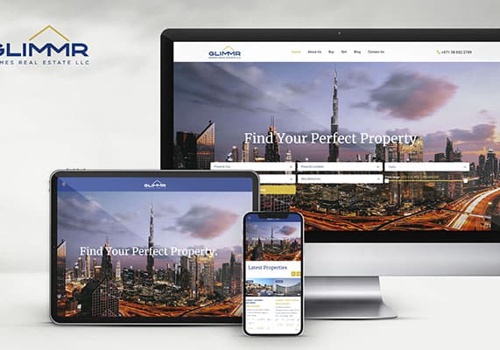 Web Design Package Example: Glimmr Homes Real Estate Website