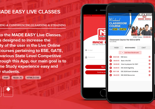 Mobile App Development Package Example: MADE EASY LIVE CLASSES