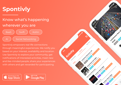 Mobile App Development Package Example: Spontivly